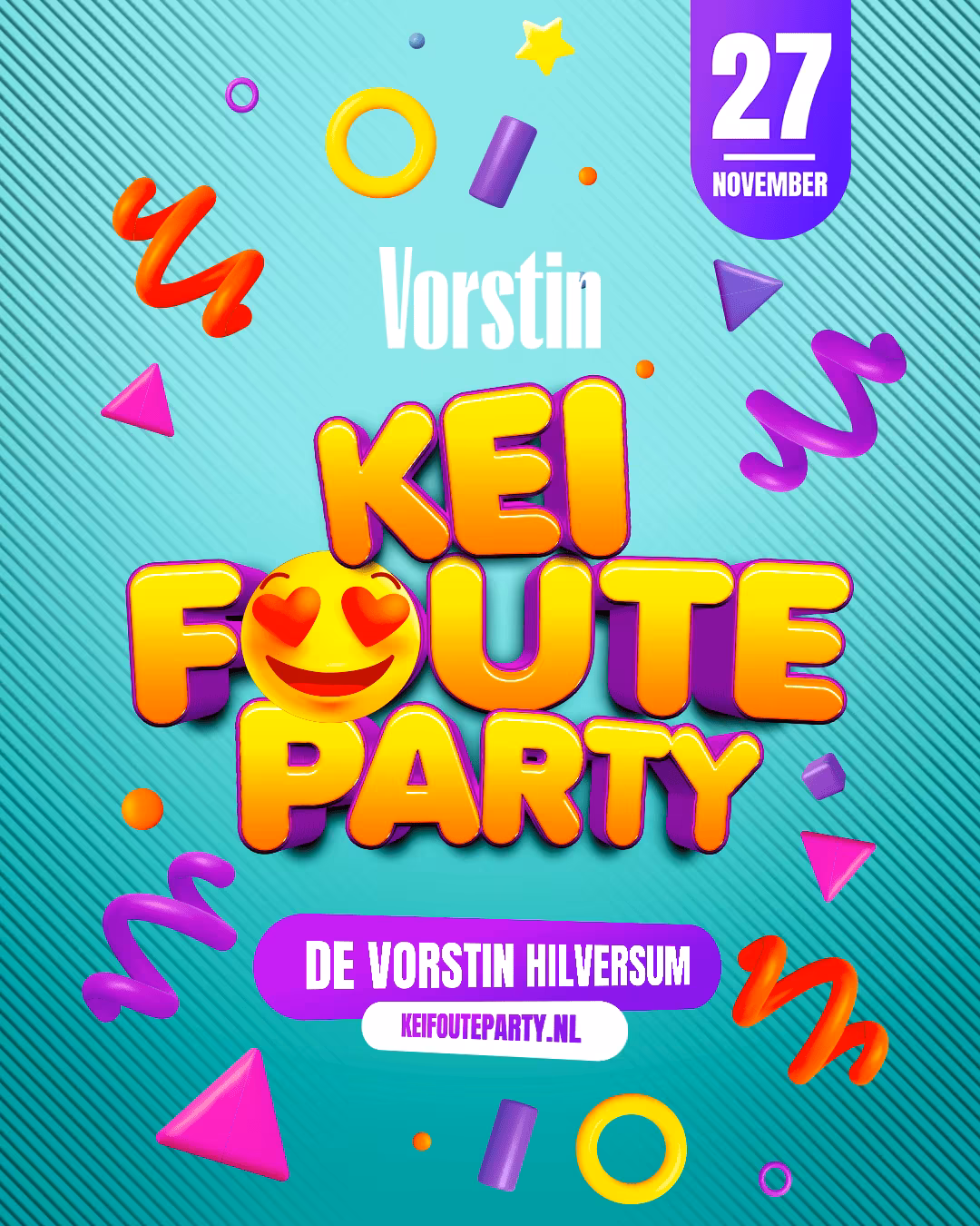 Kei Foute Party 27 november Hilversum